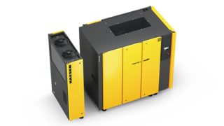 Schroefcompressor CSDX met aangebouwde droger.