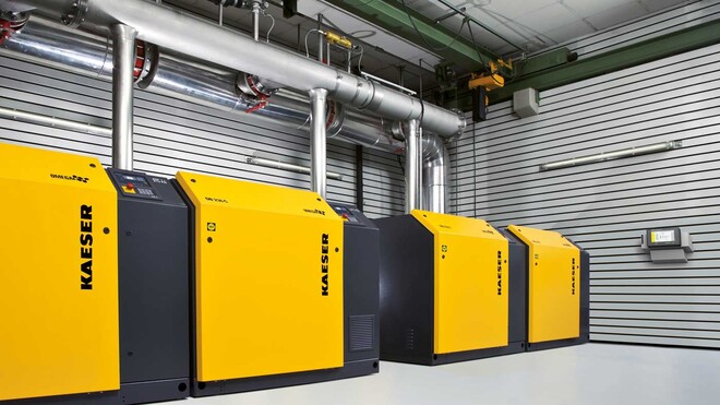 Draaizuigerblowerstation van Kaeser Kompressoren.