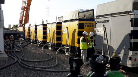 Inbedrijfstelling van de tien MOBILAIR-installaties.