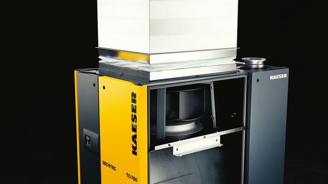 De innovatie van de nieuwe SECOTEC koeldrogers is de radiaalventilator.