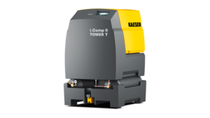 i.Comp 9 Tower T met ingebouwde persluchtketels en koeldrogers met maximaal 570 l/min.