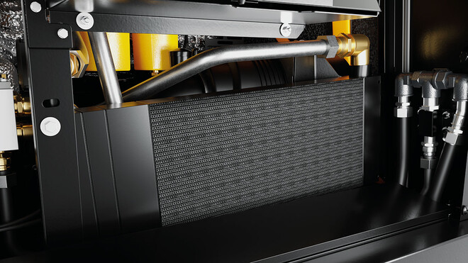 Refroidisseur final d'air comprimé intégré dans le M59.